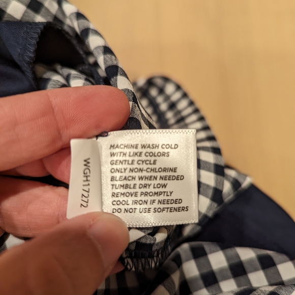 Checkered Navy and White Women's Skort - Picture 3 of 7